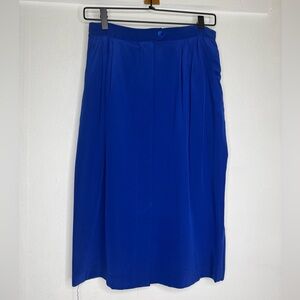Vintage 100% Silk Blue Women's Skirt